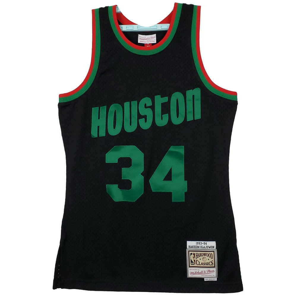 Hakeem Olajuwon Houston Rockets Mitchell & Ness NBA Small‎ Jersey 1993-94 New